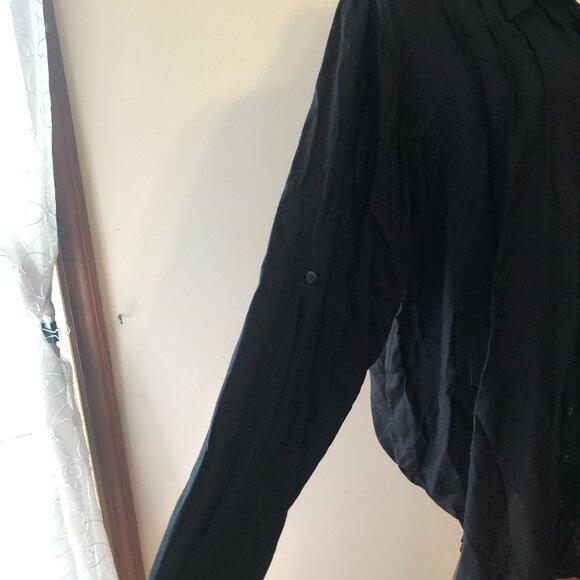 Company One Woman - Long Sleeve Black Button Down Shirt - Size 2X - Picture 3 of 8